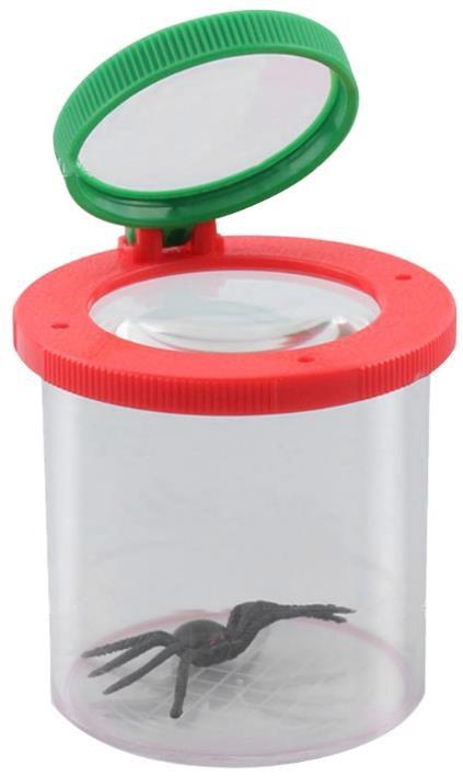 Plastic Container with a Magnifying Glass Lid for Collecting Ants, Insects, etc..